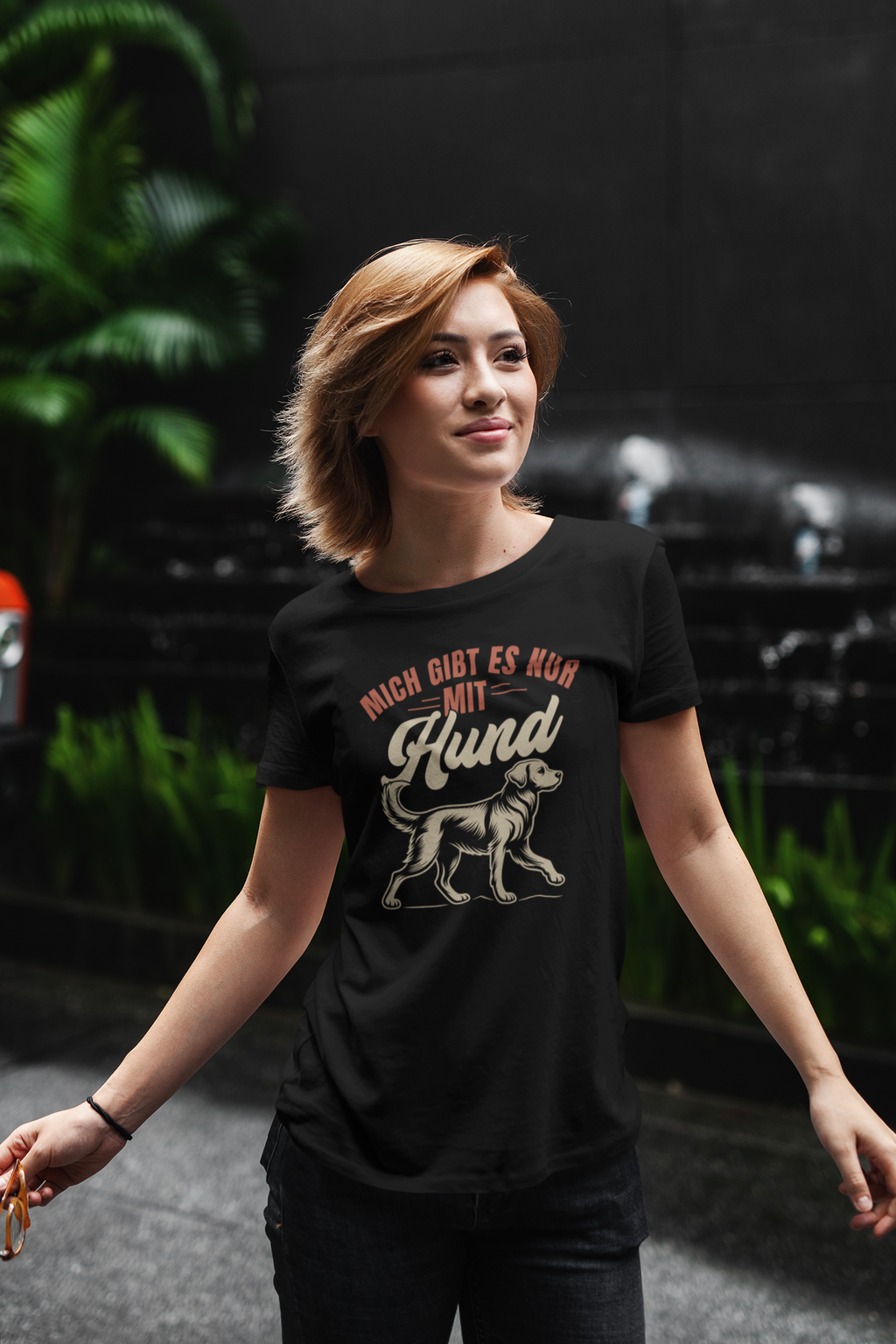 Mich gibt es nur mit Hund - Damen T-Shirt
