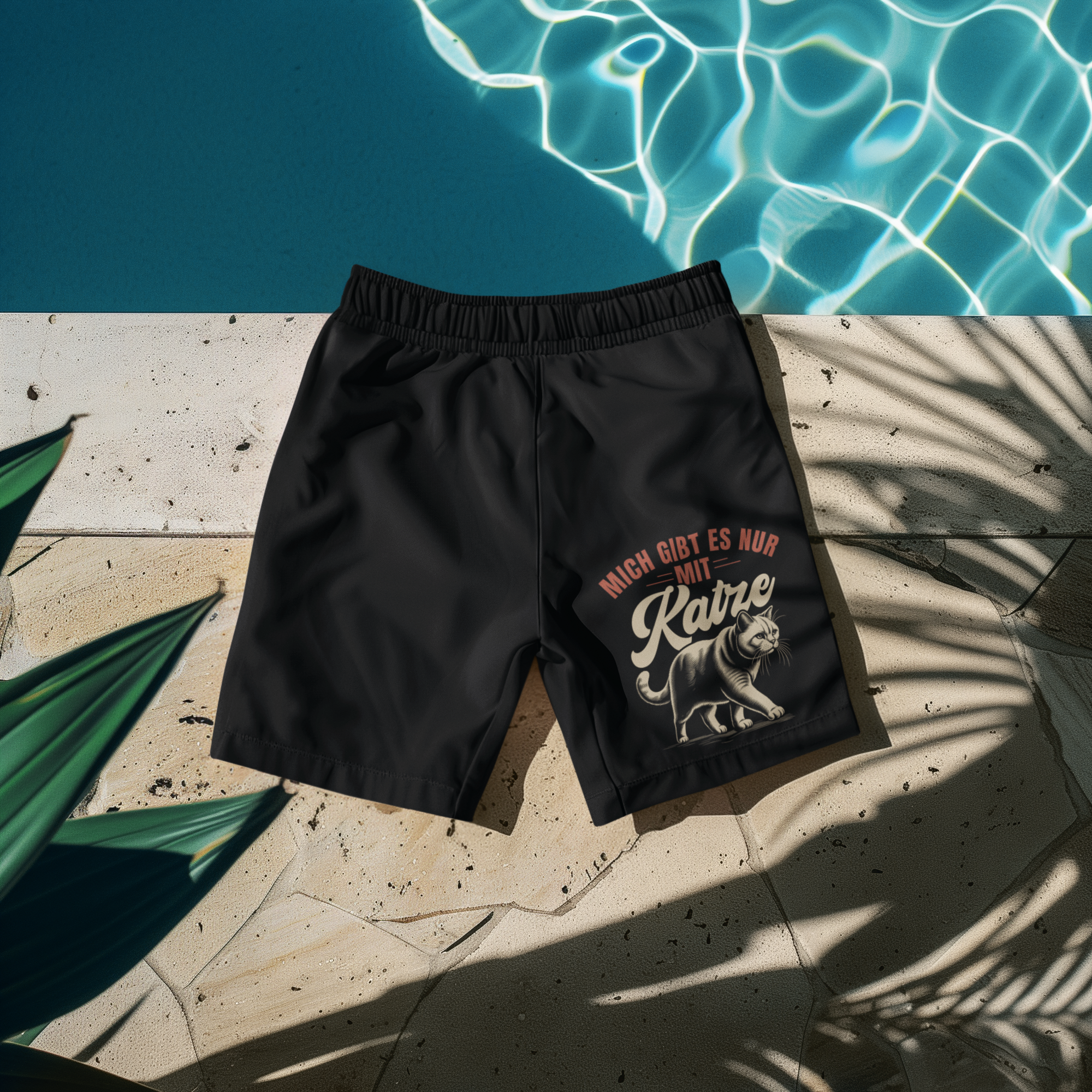 Mich gibt es nur mit Katze - Badehose