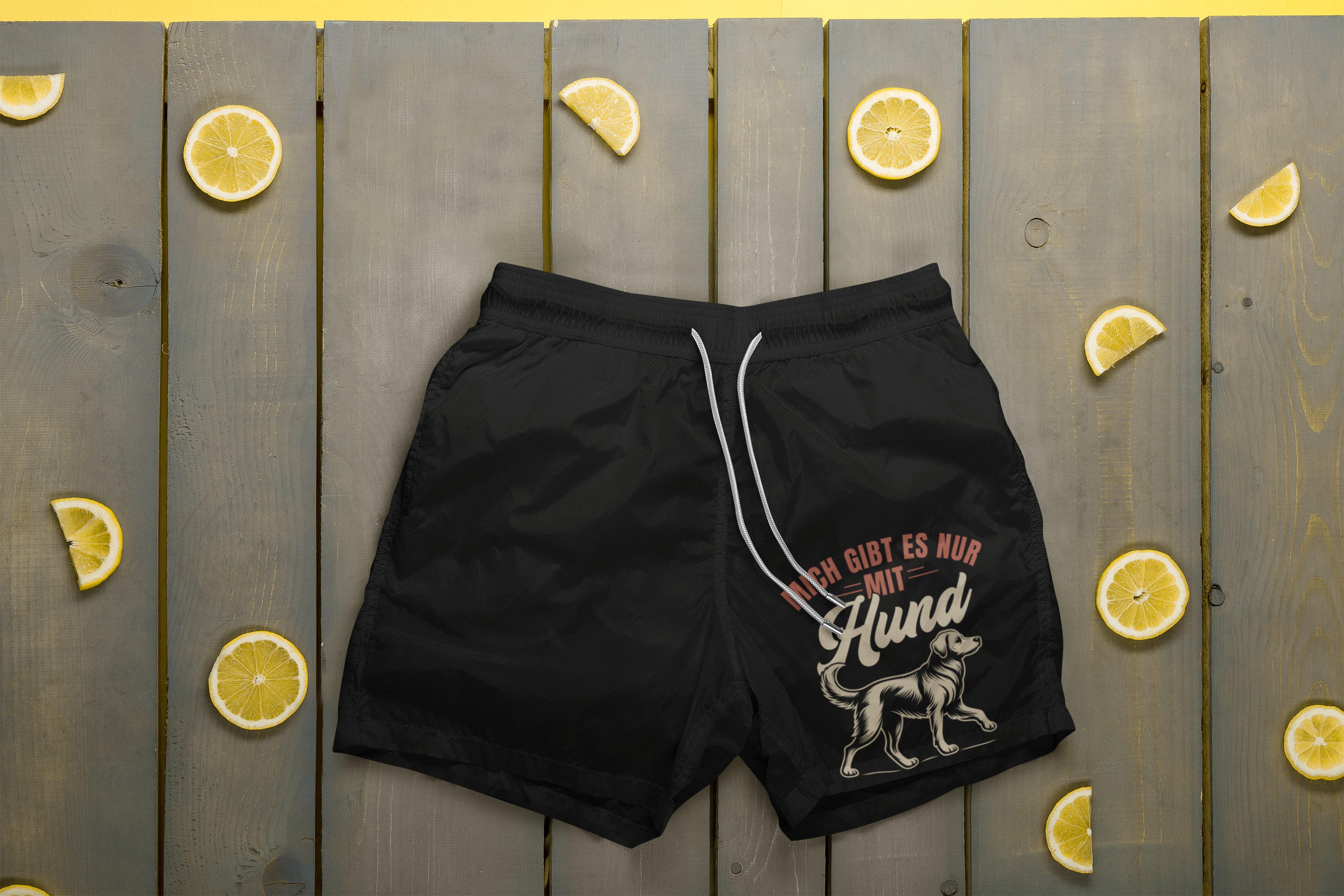 Mich gibt es nur mit Hund - Badehose