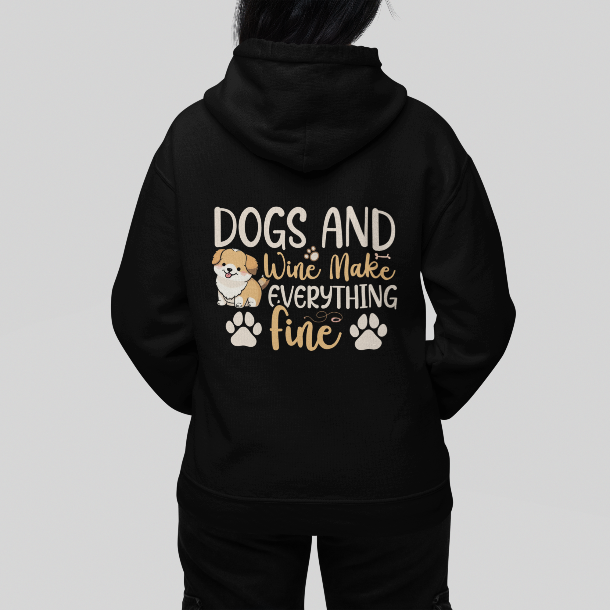 Dogs and Wine - Hoodie Unisex