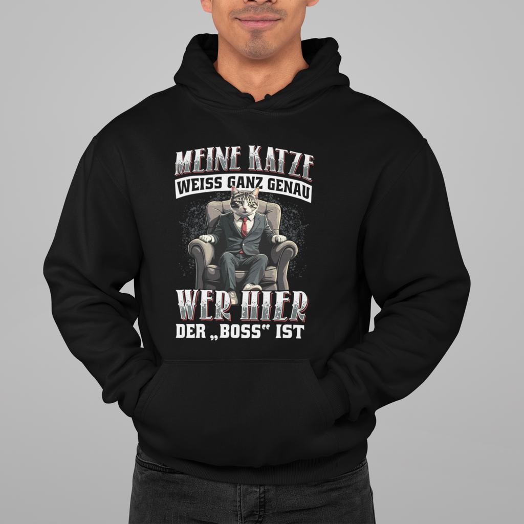 Katze ist der Boss - Hoodie Unisex