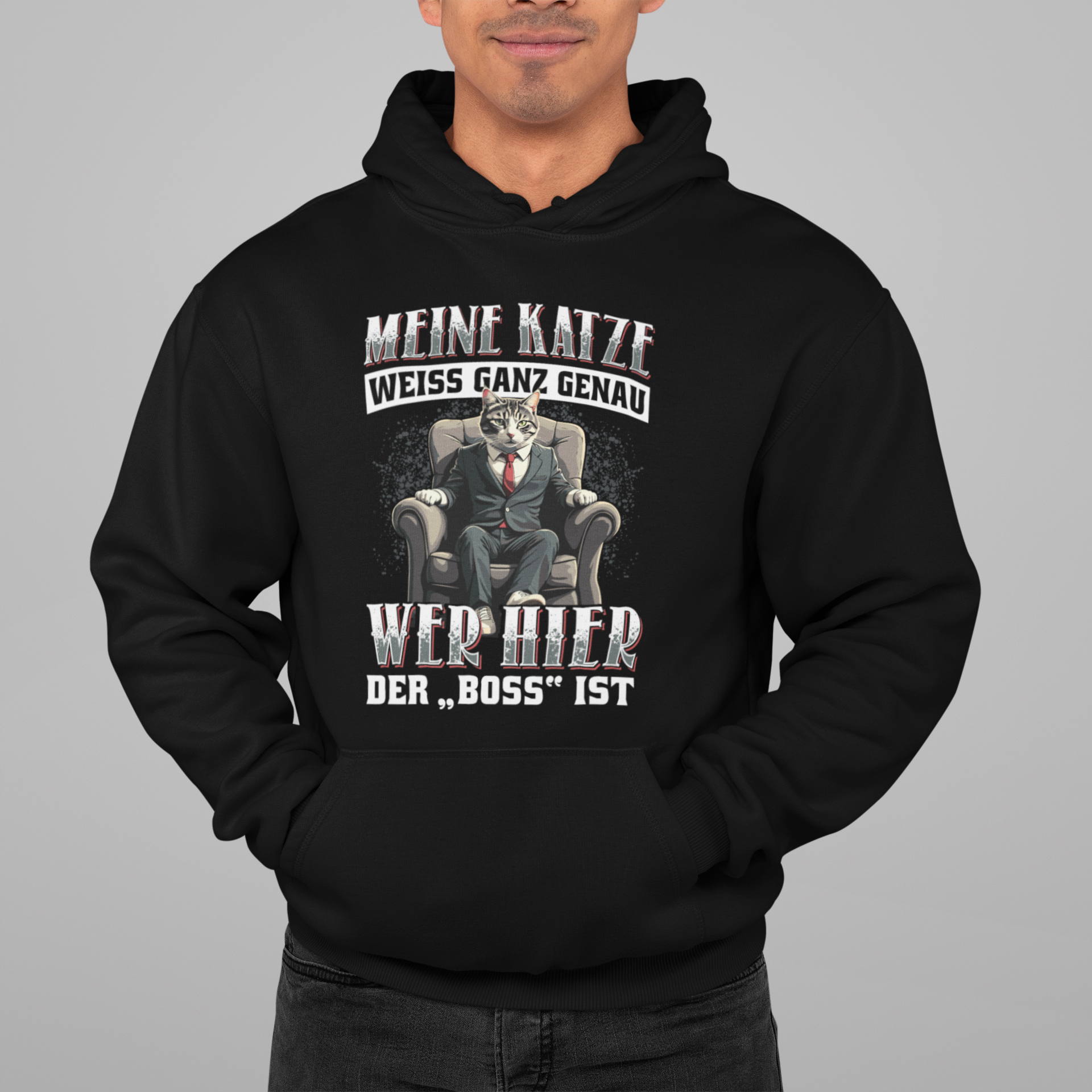 Katze ist der Boss - Hoodie Unisex