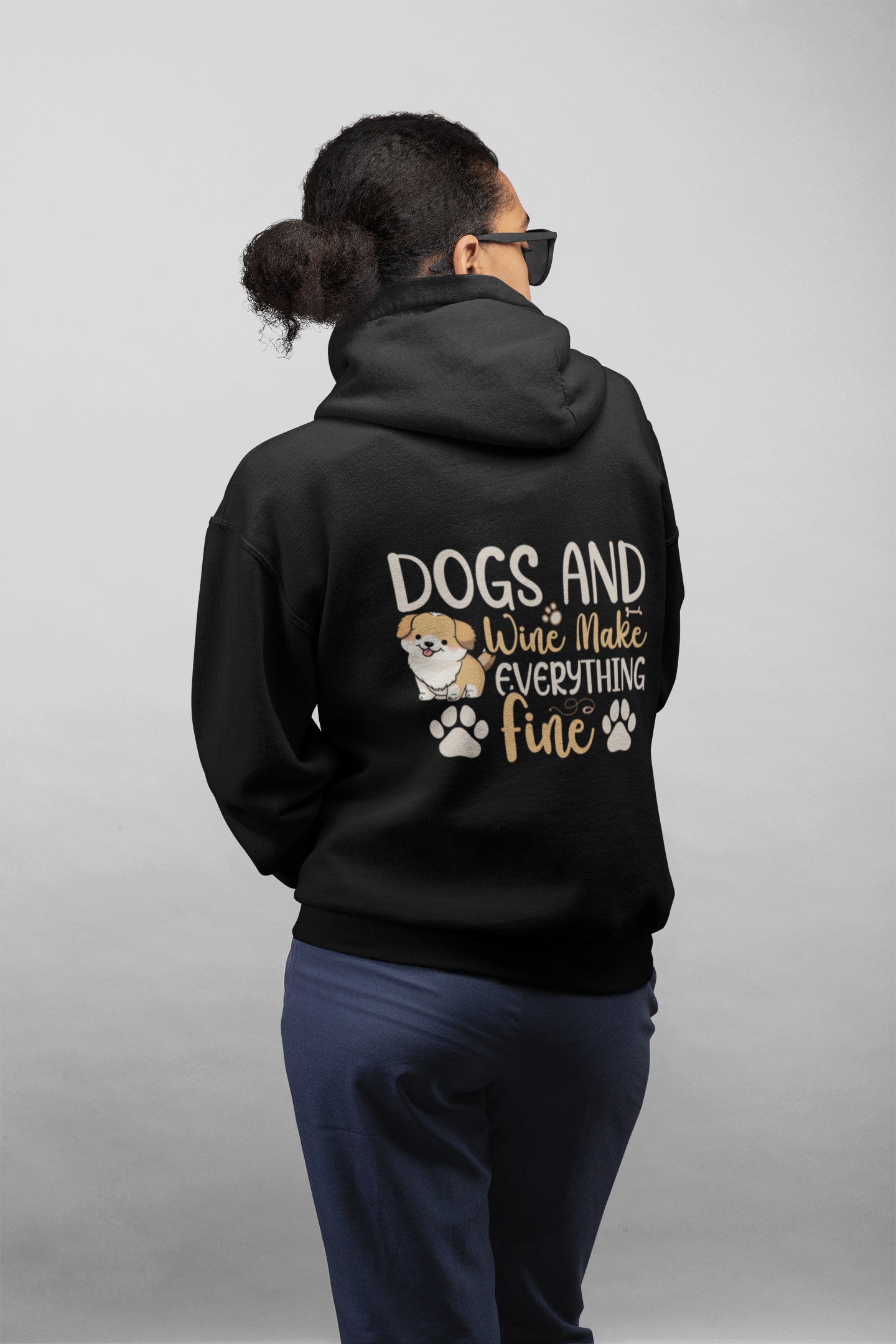 Dogs and Wine - Zipper Hoodie Unisex