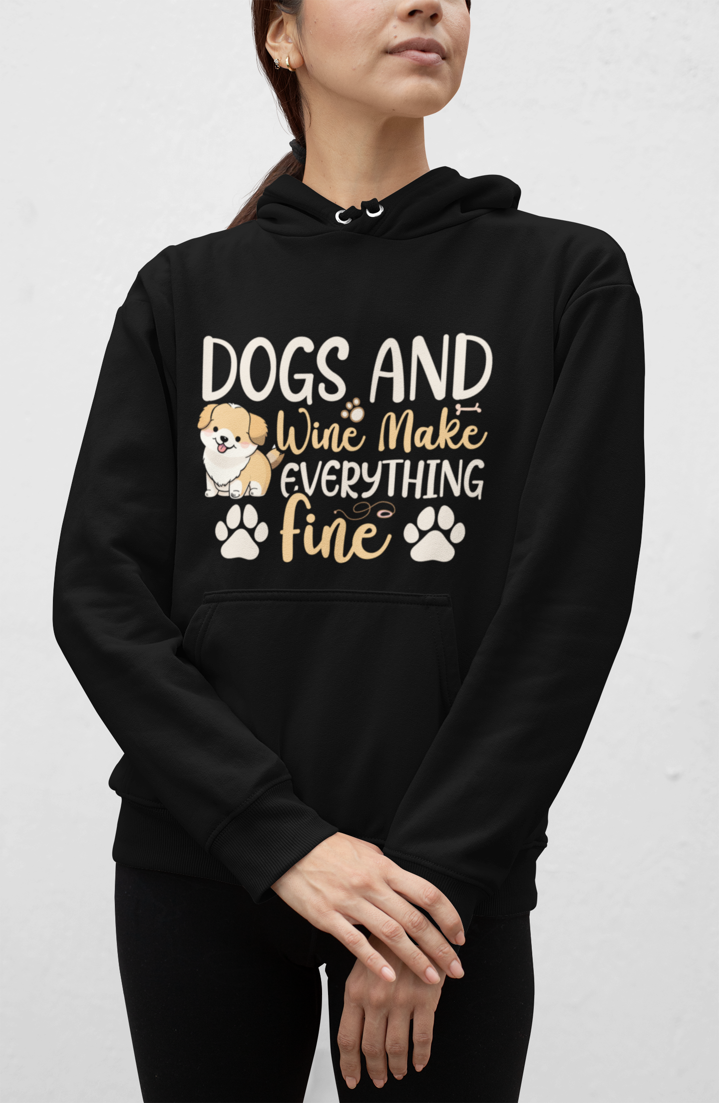 Dogs and Wine - Hoodie Unisex