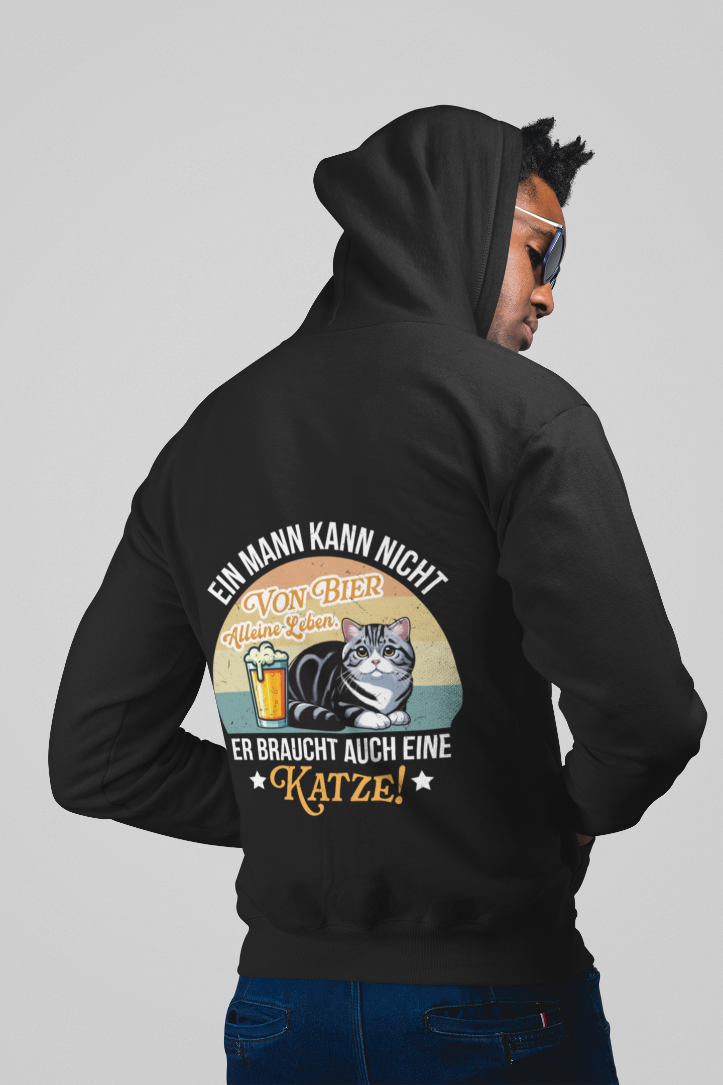 Er braucht eine Katze - Zipper Hoodie Unisex