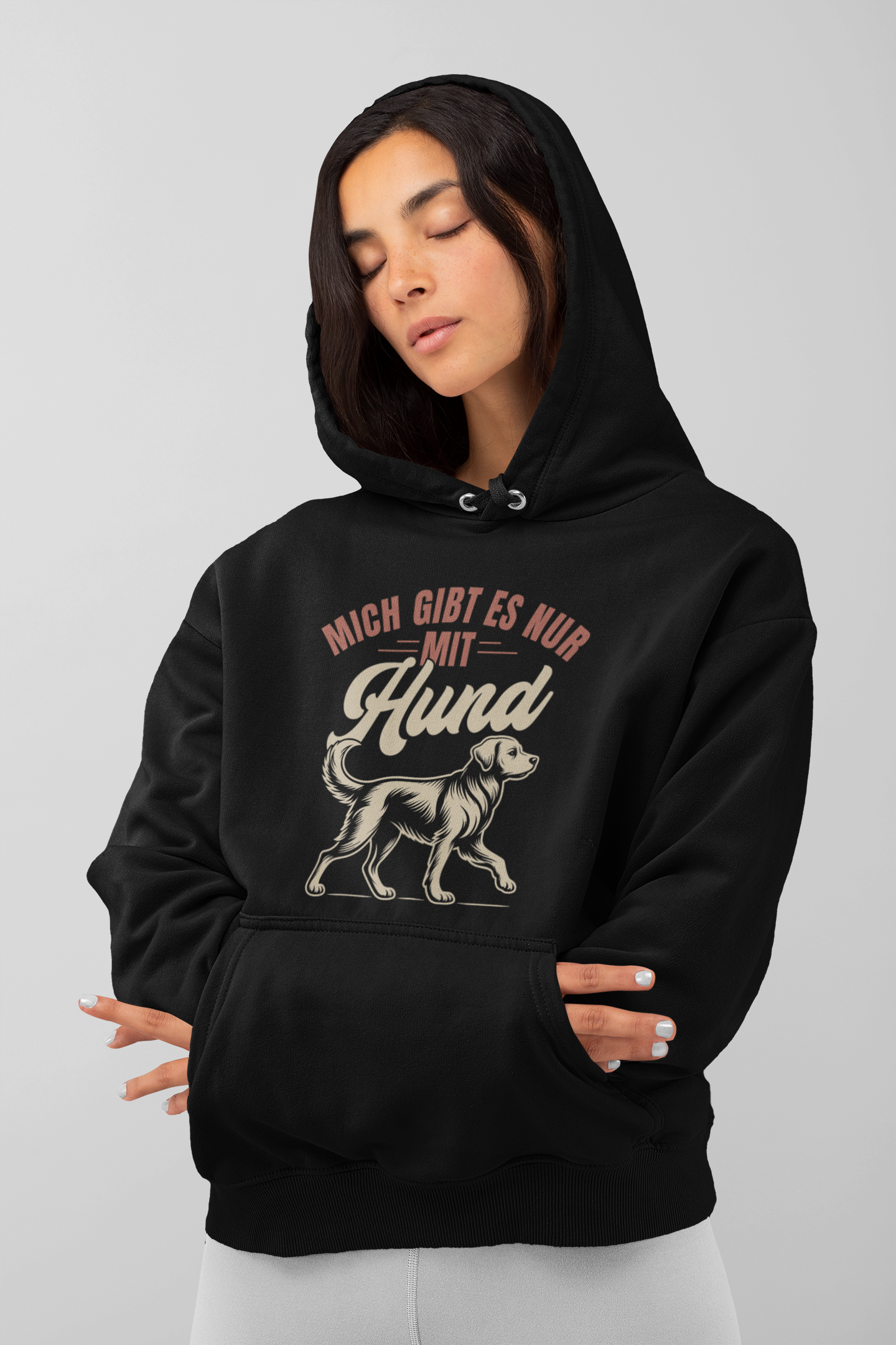 Mich gibt es nur mit Hund- Hoodie Unisex