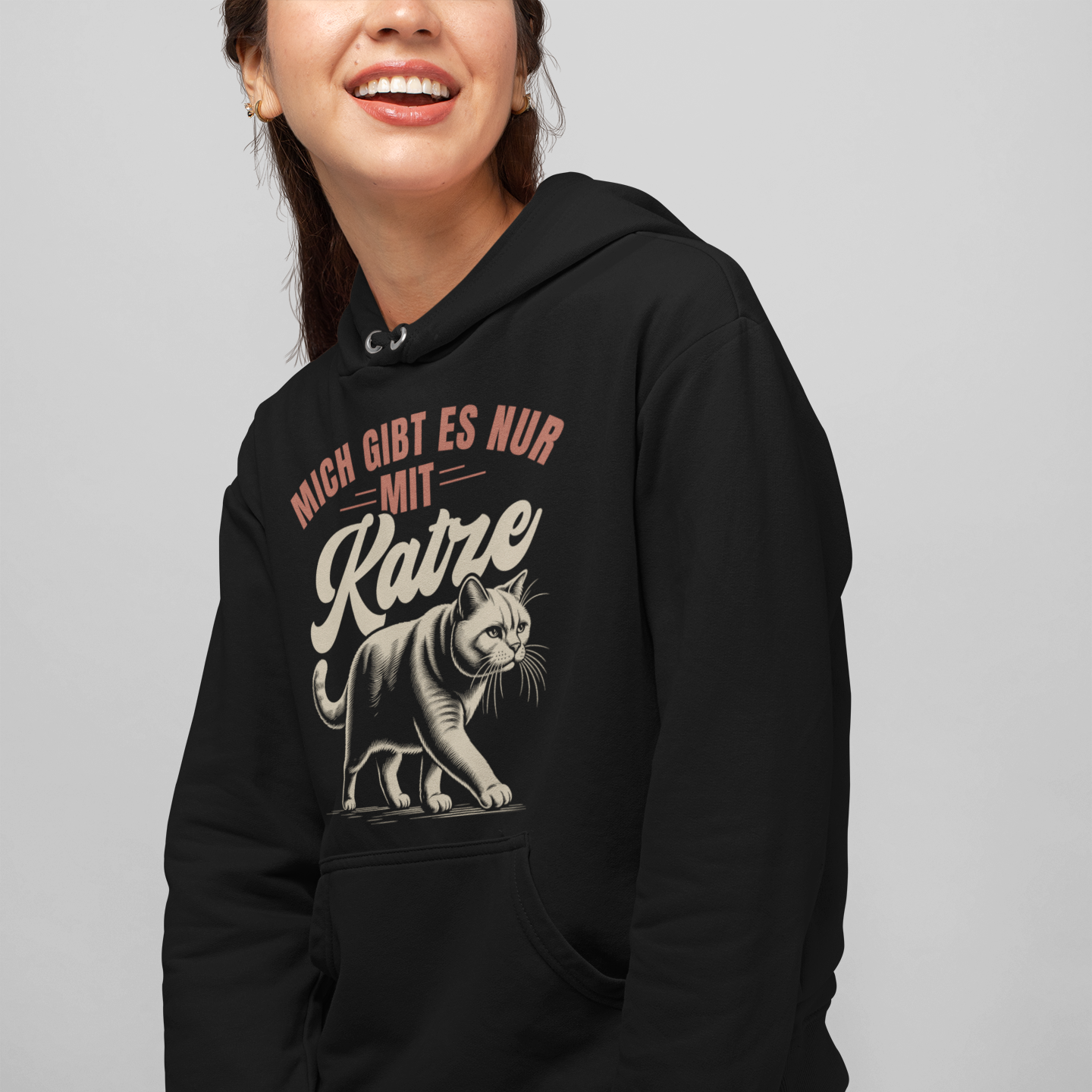 Mich gibt es nur mit Katze - Hoodie Unisex