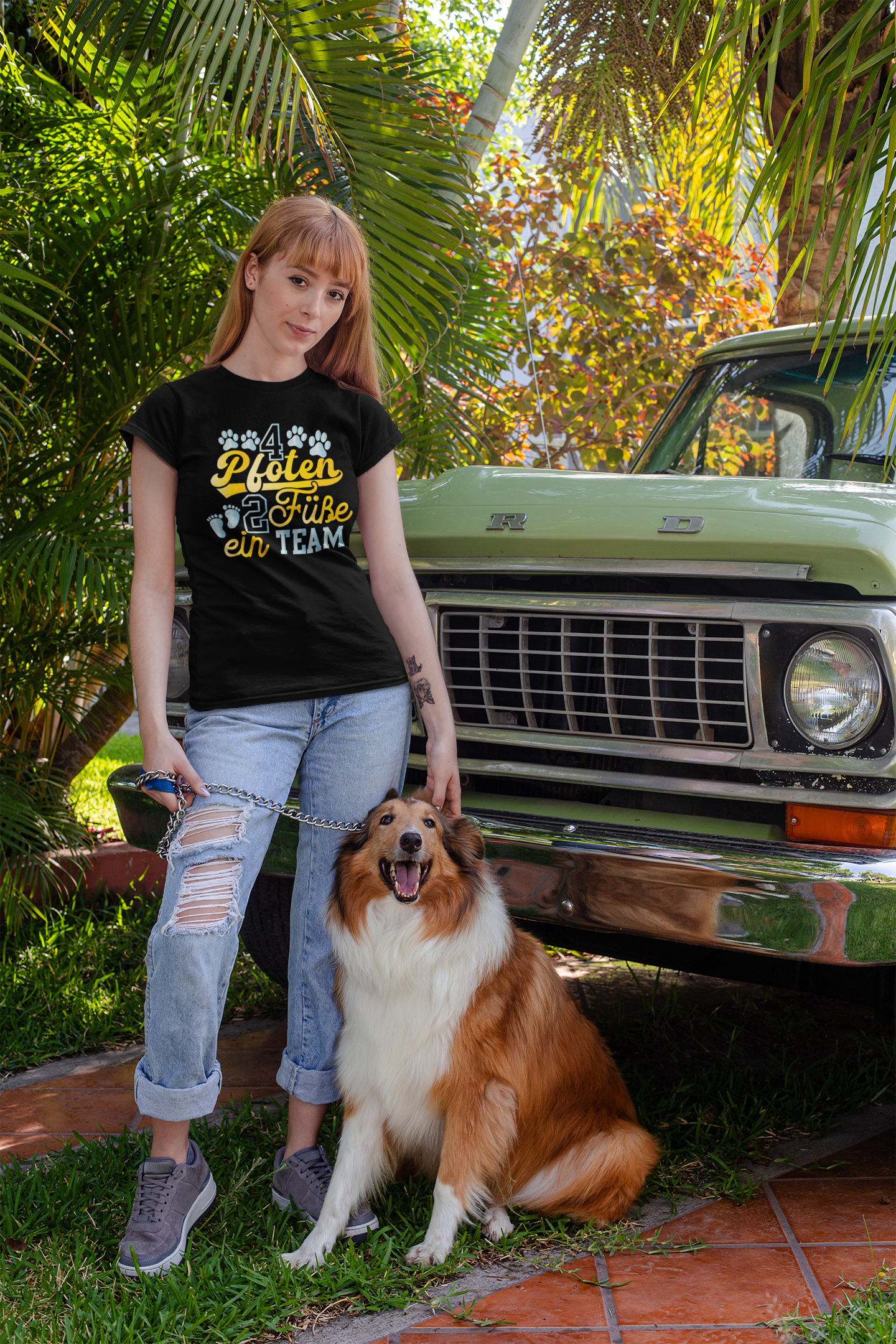 Vier Pfoten - Damen T-Shirt