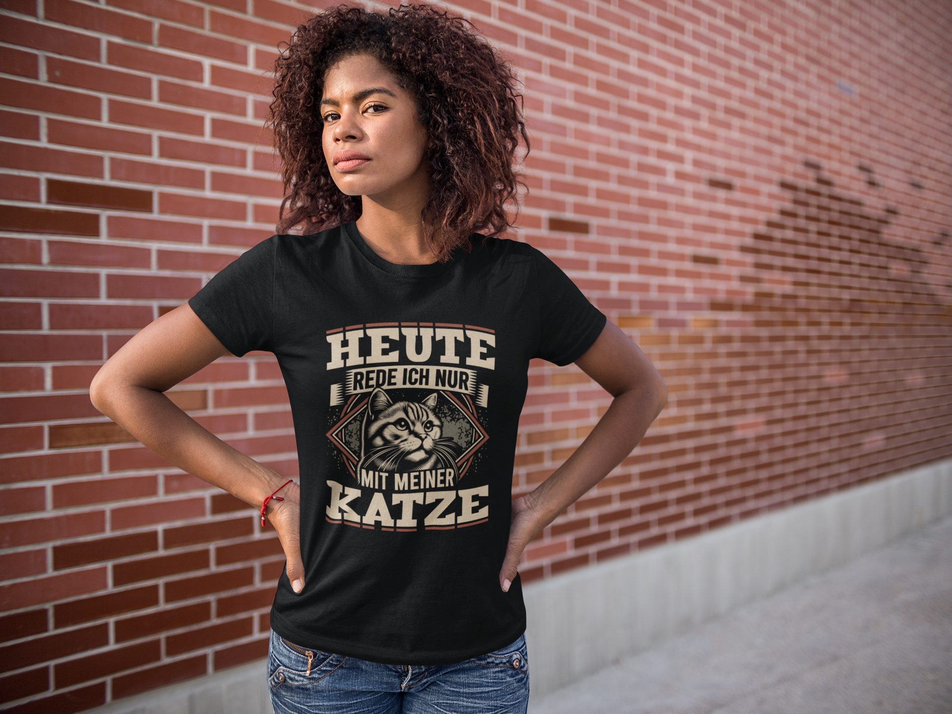 Rede nur mit Katze - Damen T-Shirt